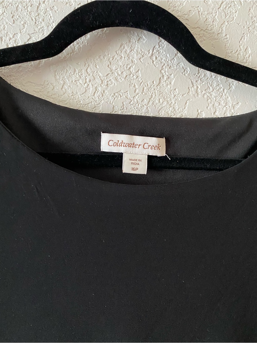 Coldwater Creek Sleeveless Black Crewneck Dress Size 16P